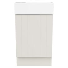 Lottie V-Groove 480mm Freestanding Small Space Vanity with Ceramic Countertop